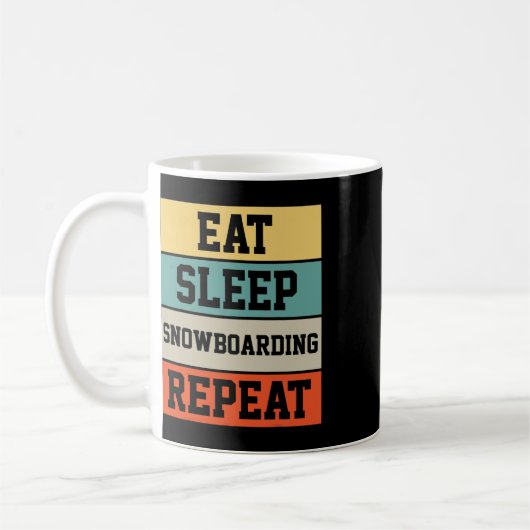 Snowboard Snowboarder Snowboarden Retro-Geschenk Kaffeetasse (Links)