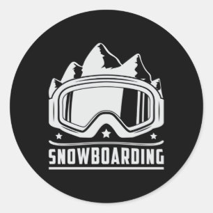 Snowboard Snowboarder Snowboarden Snow Funny Gesch Runder Aufkleber