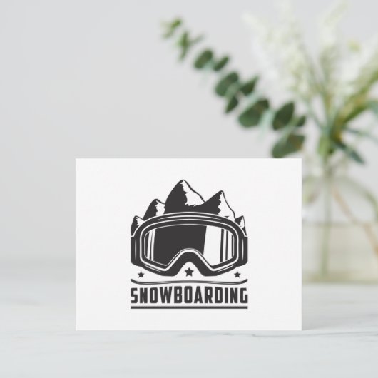 Snowboard Snowboarder Snowboarden Snow Geschenk Id Postkarte (Stehend Vorderseite)