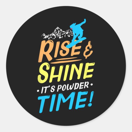 Snowboard Snowboarder Snowboarder Snowboarder Gif Runder Aufkleber (Vorderseite)