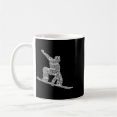 Snowboard Snowboarder Snowboarding Kaffeetasse (Links)