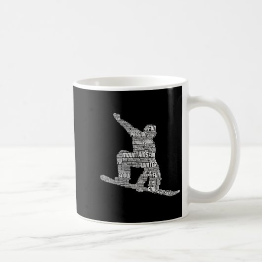 Snowboard Snowboarder Snowboarding Kaffeetasse (Rechts)