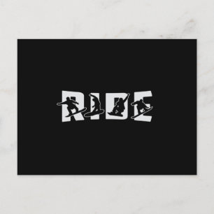 Snowboard Snowboarder Wintergeschenk Postkarte