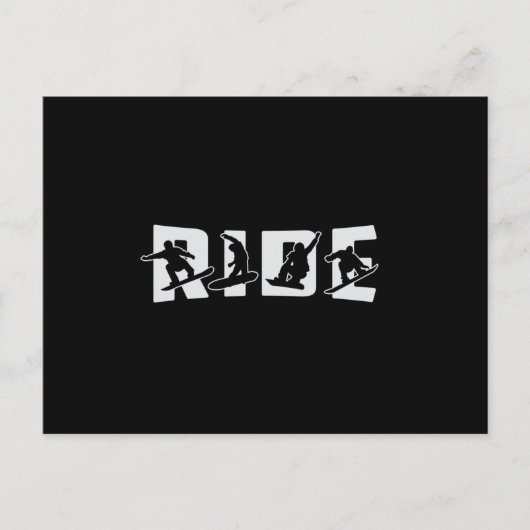 Snowboard Snowboarder Wintergeschenk Postkarte (Vorderseite)
