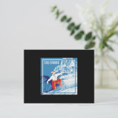 Snowboard Snowboarder Wintergeschenk Postkarte (Stehend Vorderseite)