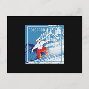 Snowboard Snowboarder Wintergeschenk Postkarte