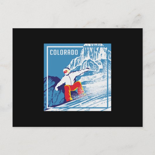 Snowboard Snowboarder Wintergeschenk Postkarte (Vorderseite)