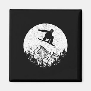 Snowboard Snowboarding Silhouette Snowboarden Gif Magnet