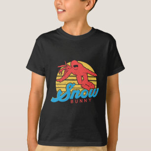 Snowboard Snowboarding Vintage Retro Häschen-Mädch T-Shirt