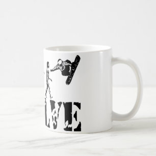 Snowboard Snowbording Sport-Evolutions-Kunst Kaffeetasse