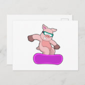 Snowboard Sport & Ski Brillen Postkarte (Vorne/Hinten)