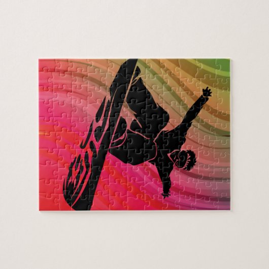 Snowboard-Sprung Puzzle (Horizontal)