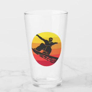 Snowboard-Sprung Retro Glas