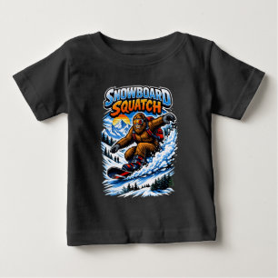 Snowboard Squatch – Lustiger Bigfoot Snowboardfahr Baby T-shirt