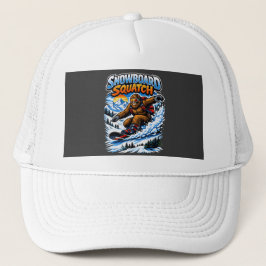 Snowboard Squatch – Lustiger Bigfoot Snowboardfahr Truckerkappe