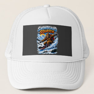 Snowboard Squatch – Lustiger Bigfoot Snowboardfahr Truckerkappe