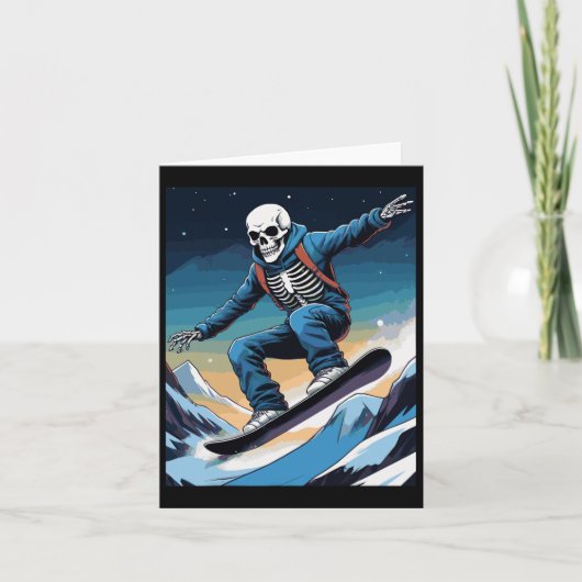 Snowboard Streetwear Snowboarden Skull Snowboarde Karte (Vorderseite)