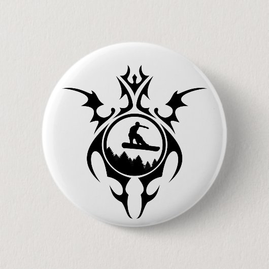 Snowboard. Tribalz. Button (Vorderseite)