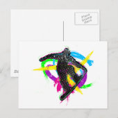 Snowboard-Trick Postkarte (Vorne/Hinten)