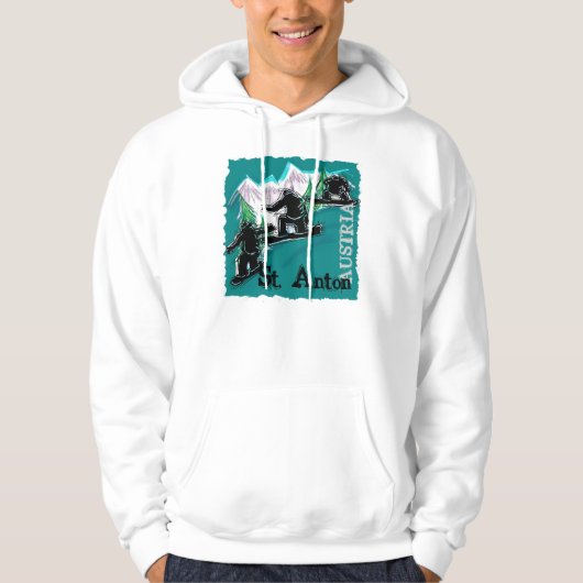 Snowboard-Typ von Saint Anton Austria Hoodie (Vorderseite)