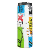 Snowboard Typografie: Hintergrund des extremen Kin Thermosbecher (Rückseite)