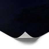 Snowboard über dem Vollmondplakat Poster (Ecke)