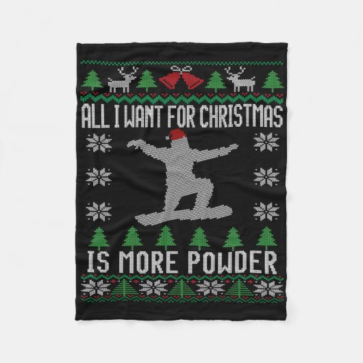 Snowboard Ugge Weihnachten Snowboarden Geschenk Sn Fleecedecke (Vorderseite)