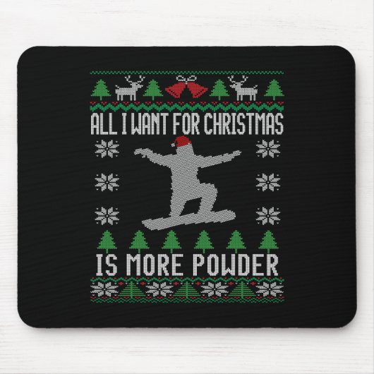 Snowboard Ugge Weihnachten Snowboarden Geschenk Sn Mousepad (Vorne)