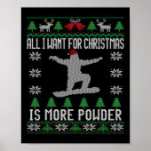 Snowboard Ugge Weihnachten Snowboarden Geschenk Sn Poster (Vorne)