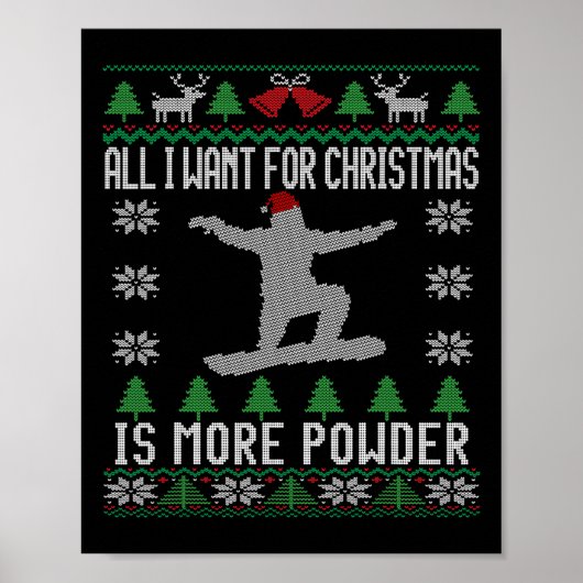 Snowboard Ugge Weihnachten Snowboarden Geschenk Sn Poster (Vorne)