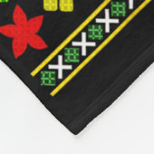 Snowboard Ugly Christmas Sweater Pattern Fleecedecke (Ecke)