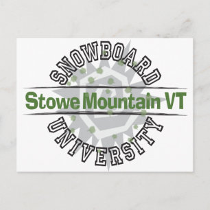 Snowboard University - Stowe Mountain VT Postkarte