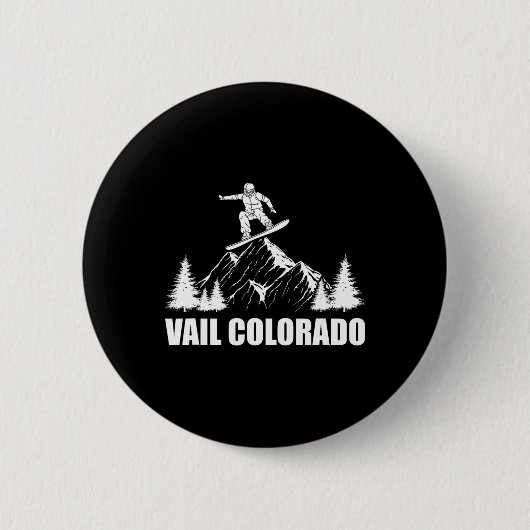 Snowboard Vail Colorado Button (Vorderseite)