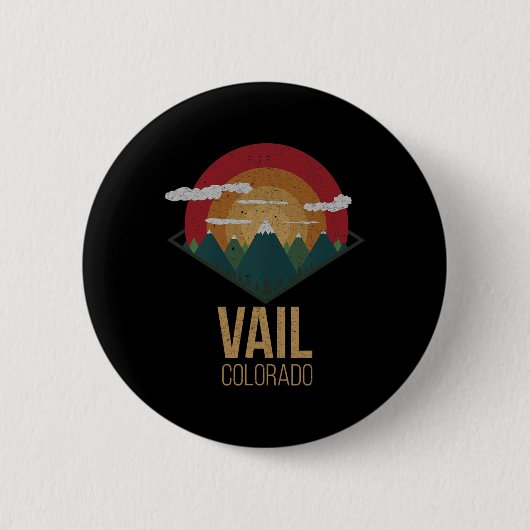 Snowboard Vail Colorado Ski Winter Mountain Gesche Button (Vorderseite)