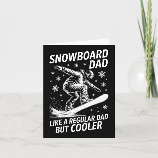 Snowboard Vater Funny Snowboarder Karte (Vorderseite)