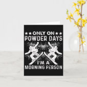 Snowboard Vintag nur an Powdays Karte (Gelbe Blume)