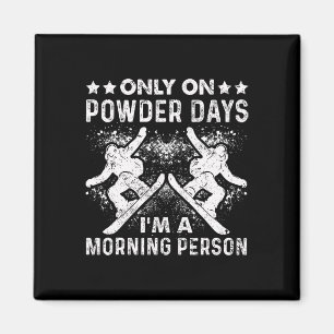 Snowboard Vintag nur an Powdays Magnet