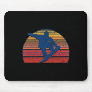 Snowboard Vintag Retro Freestyle Snowboarden Mousepad