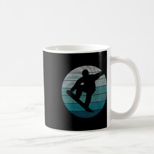 Snowboard Vintag Retro Freestyle Snowboarding Gif Kaffeetasse (Rechts)