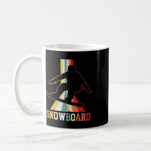 Snowboard Vintag Snowboarden Snowboarder Kaffeetasse (Links)