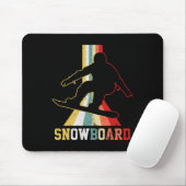 Snowboard Vintag Snowboarden Snowboarder Mousepad (Mit Mouse)