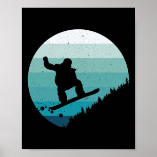 Snowboard Vintag Snowboarder Snow Winter Snowboard Poster