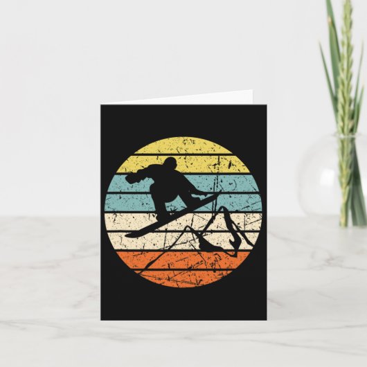 Snowboard Vintag Snowboarder Snowboarden Winter Karte (Vorderseite)