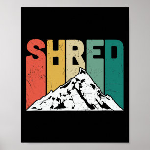 Snowboard Vintage-Snowboardurlaub Skifahren Schnee Poster