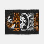Snowboard Vintages Bier Fleecedecke (Vorderseite (Horizontal))