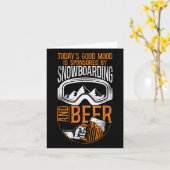 Snowboard Vintages Bier Karte (Gelbe Blume)