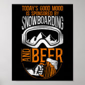 Snowboard Vintages Bier Poster (Vorne)