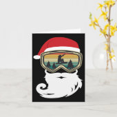 Snowboard Weihnachten als Weihnachtsmann Snowboard Karte (Gelbe Blume)