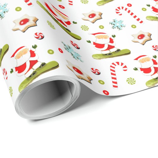 Snowboard-Weihnachtsgeschenk Geschenkpapier (Rolleneckpunkt)