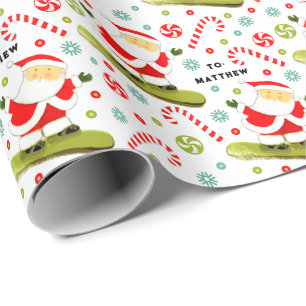 Snowboard Weihnachtsgeschenk Geschenkpapier